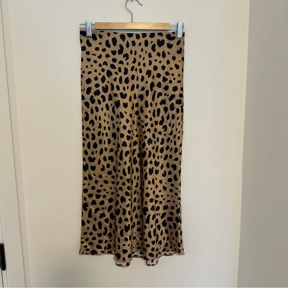 Realisation Naomi 100% Silk Skirt Midi Length Wild Things Animal Print Size S - Picture 2 of 8